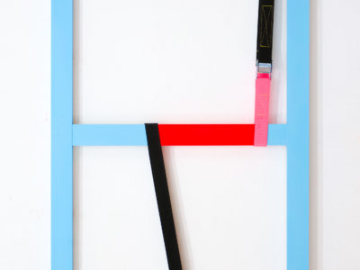 Untitled 2, 50x100cm, AcrylicPaint: Industrial Latches, 2019